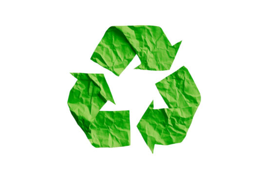 A green paper with a green arrow pointing to the right - Powered by Adobe