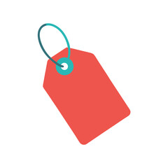 label tag mockup flat color illustration