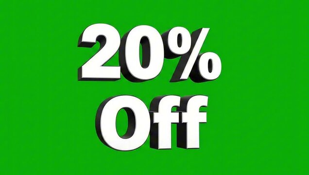 black friday, 20% off discount sign, suitable for various marketing and sales campaign 