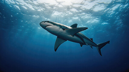 Fototapeta premium shark in the ocean 