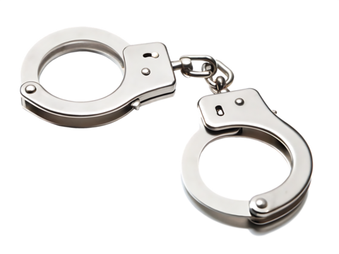 handcuffs isolated on a transparent background.PNG