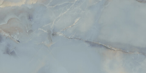 Blue Onyx Effect Porcelain Tile with Mirror Polished Finish, Large Format