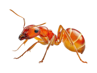 Of an ant crawling on a surface nature scene PNG, isolated on transparent background