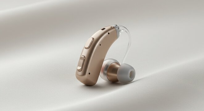 Modern and Discreet Behind-the-Ear (BTE) Hearing Aid for Hearing Loss