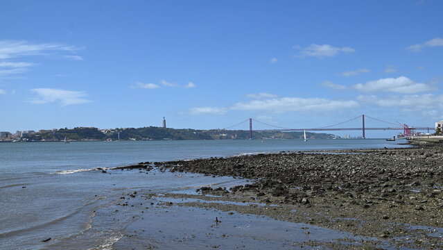a view of the river tagus in lisbon