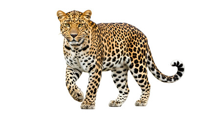 Fototapeta premium leopard in front of white background
