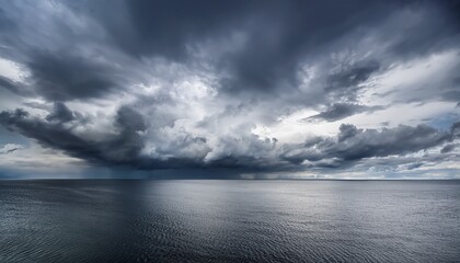 Obraz premium Sky Replacement Thick Gray Overcast Light Clouds