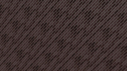 Dark brown abstract geometric background with a subtle diagonal pixelated mosaic pattern, modern digital art for wallpaper or texture