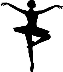 Elegant ballerina poised in graceful dance pose, showcasing artistic movement and refined performance © MirzaMoaazSAFDER