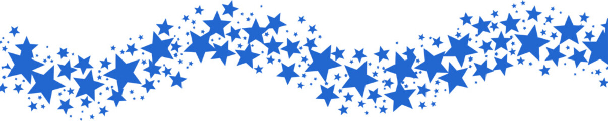 Dynamic blue star burst creates festive celebratory atmosphere perfect for holiday design