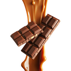 "Chocolate Bars with Drizzling Caramel"
