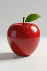 red apple on a white background