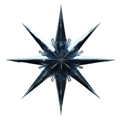 Obraz premium Star, A bright, shining star against a dark night sky, symbolizing hope and inspiration, isolated on transparent background