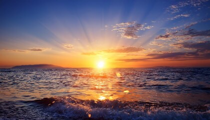 Water Sparkles Brightly At Sunset