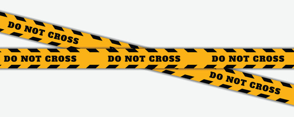 Do Not Cross Tape Vector Design – Caution, and Warning Tape Graphics