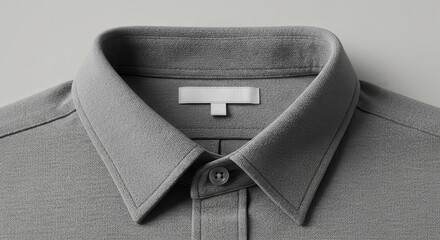 Closeup of a gray shirt isolated on white background