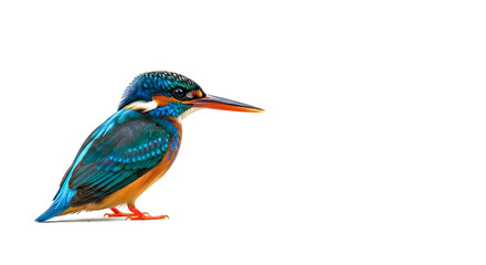 kingfisher on white background