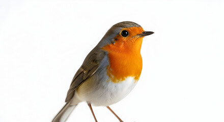 robin isolated on white background