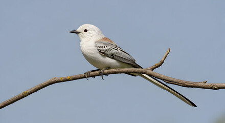 white tailed tit on branch