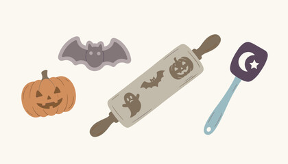 Festive Halloween baking tools for holiday cookies and spooky treats Fun and creative seasonal decor
