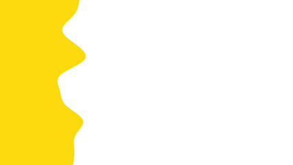 Vibrant yellow wavy abstract design on a clean white background, ideal for graphic projects, presentations, or modern branding. Dynamic and versatile template.