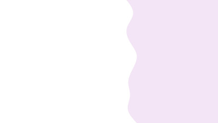 Minimalist background with a soft wavy border separating white and light purple. Ideal for design, presentations, and branding.
