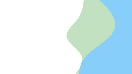 Smooth, flowing abstract background featuring soft curves in white, pale green, and sky blue. Ideal for contemporary design projects.