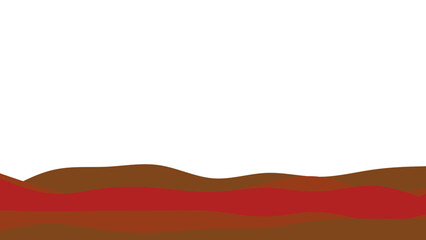 Abstract wavy layers in earthy brown and deep red create a serene, organic background. Ideal for natural themes, minimalist design, or digital art.