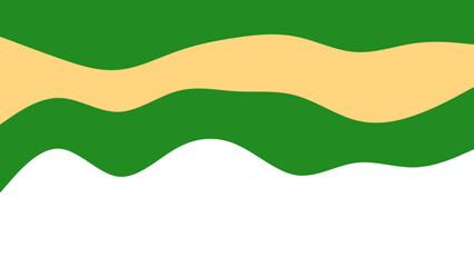 Abstract background with undulating green, sand, and white waves. Evokes nature, organic flow, and clean design. Ideal for presentations, web, and eco themes.