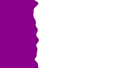 Abstract purple graphic with a wavy, organic edge on a clean white background, ideal for modern design, presentations, or text overlay.