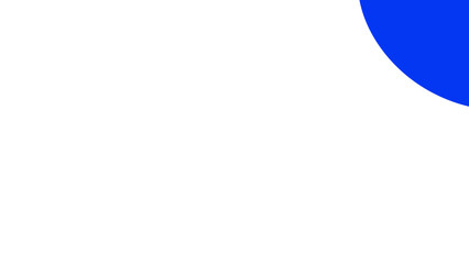 Minimalist background featuring a vibrant blue curved shape against a clean white backdrop, ideal for modern design, branding, and copy space.