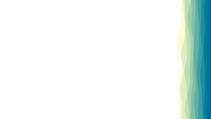 Abstract graphic background with flowing, wavy layers in serene blues, teals, and soft greens. Ideal for modern designs, presentations, or banners.