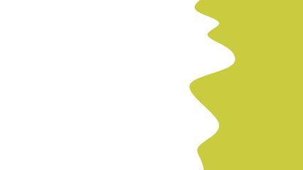 Dynamic abstract background featuring a bright lime green wavy border against a pristine white backdrop, ideal for creative projects.