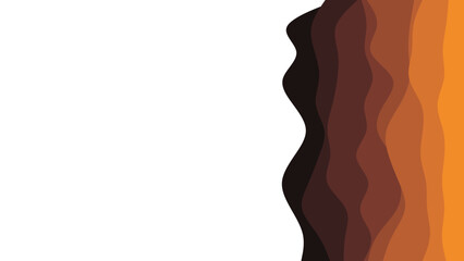 Abstract wavy layers in earthy tones create a dynamic, modern background with copy space. Ideal for design, branding, and web projects.