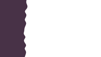 Abstract background with deep purple wavy border and clean white space. Versatile for modern design, presentations, or branding.