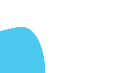 Minimalist blue wave shape on a clean white background, ideal for modern design, presentations, advertising, or web graphic elements.