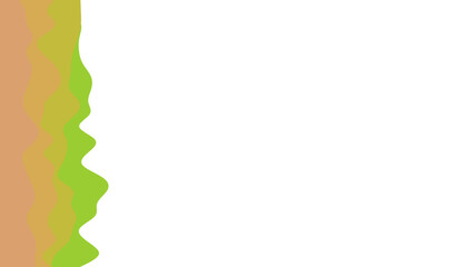 Abstract background featuring wavy organic green and brown shapes against a clean white backdrop, ideal for modern design projects or presentations.