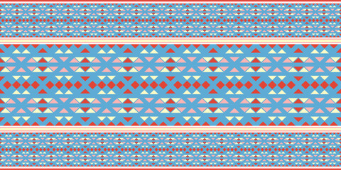 Seamless geometric tribal pattern design for fabric and wallpaper