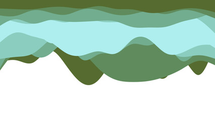 Obraz premium Abstract wavy layers in natural green and blue tones create a peaceful, organic backdrop, perfect for modern design, environmental themes, or digital presentations.