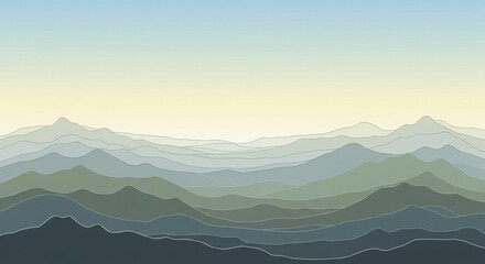 Fototapeta premium Flat Design Mountains