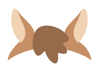 Horse ears, cute hat costume accessory isolated. Hand drawn cartoon vector illustration. Flat design. Korean Lunar New Year Seollal holiday card, poster, banner element