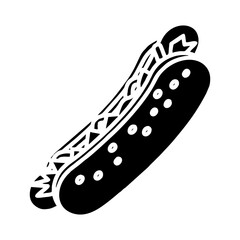 fast food silhouette hot dog vector