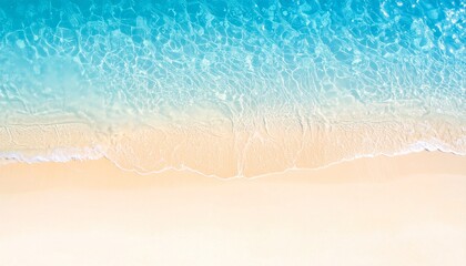 Tropical Beach Paradise Overhead View of Palm Trees, Ocean Waves, and Sandy Shore
