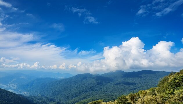 Lovely Blue Sky With Cloudy In Mornig Mild