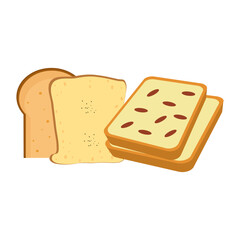 vector a white bread or dry bread set a bread 