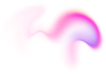 Abstract PNG Neon Gradient Flow on Transparent Background