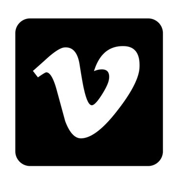 Vimeo icon, Vimeo logo black on Transparent background. vector, symbol, sign, design, illustration png, social media.
