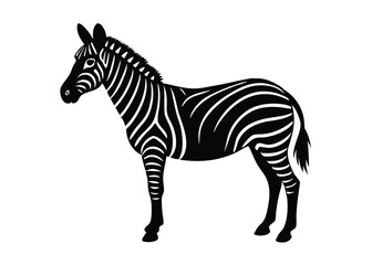 zebra silhouette vector art icon