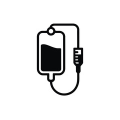 Intravenous therapy symbol medical treatment and healthcare concepts vector illustration design