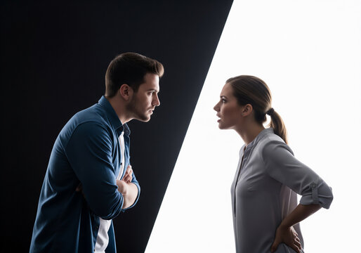 Couple arguing, relationship conflict